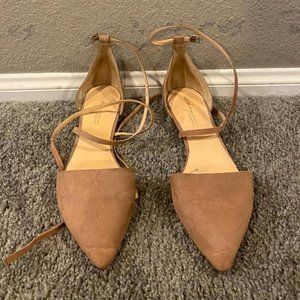 Pointed Flats with Ankle Straps